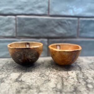 Set of Two Earthy Style Handmade Ceramic Bowls
